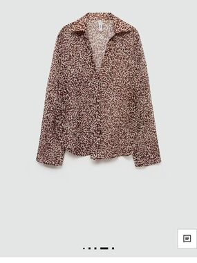 Mango Fluid Leopard Print Blouse